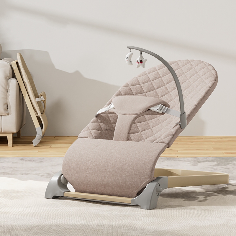 Leżaczek Bujaczek 2w1 FUNIDOO CAMINO kolor beżowy - obrazek 2