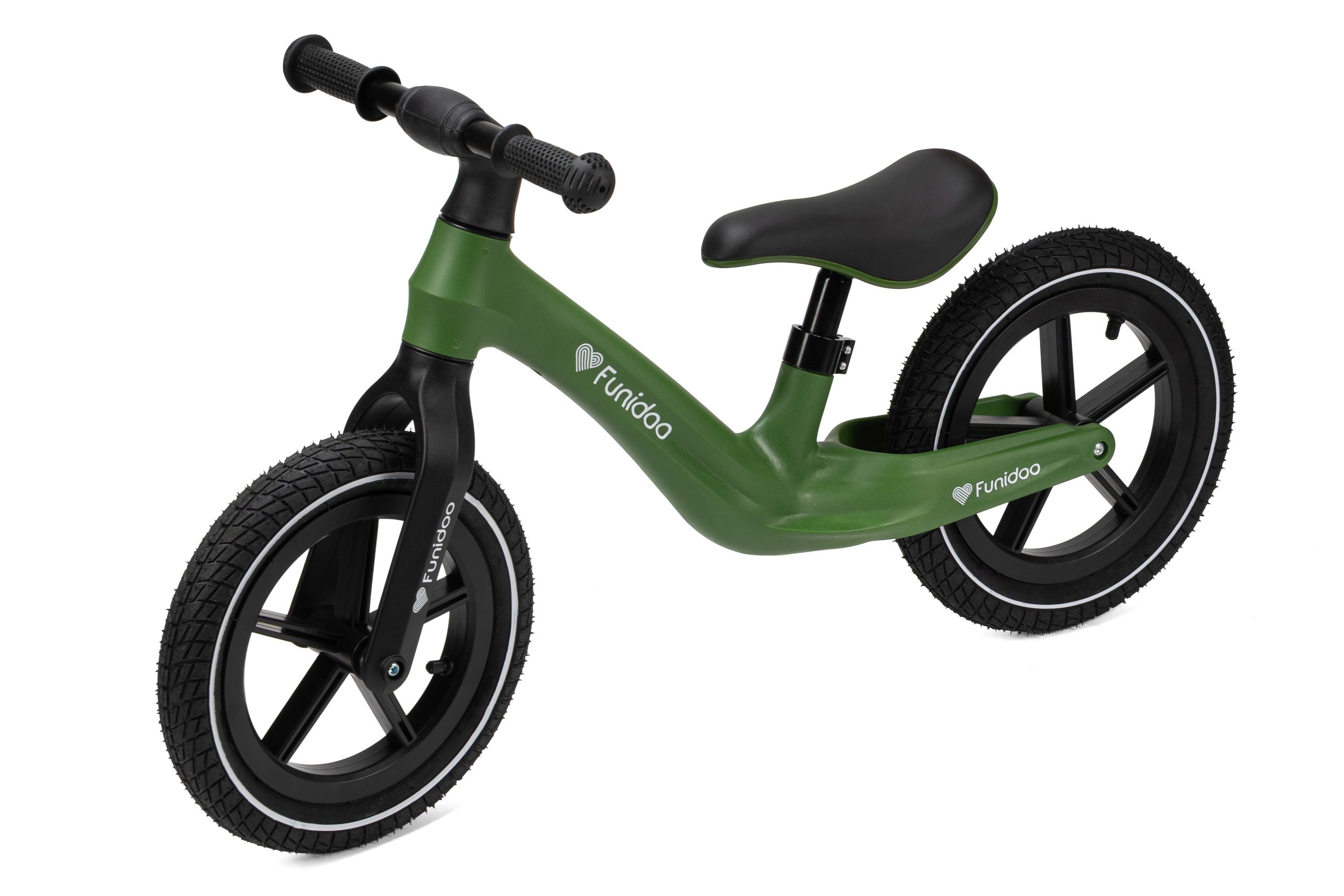 Rowerek biegowy FUNIDOO BRAVE kolor zieleń wojskowa