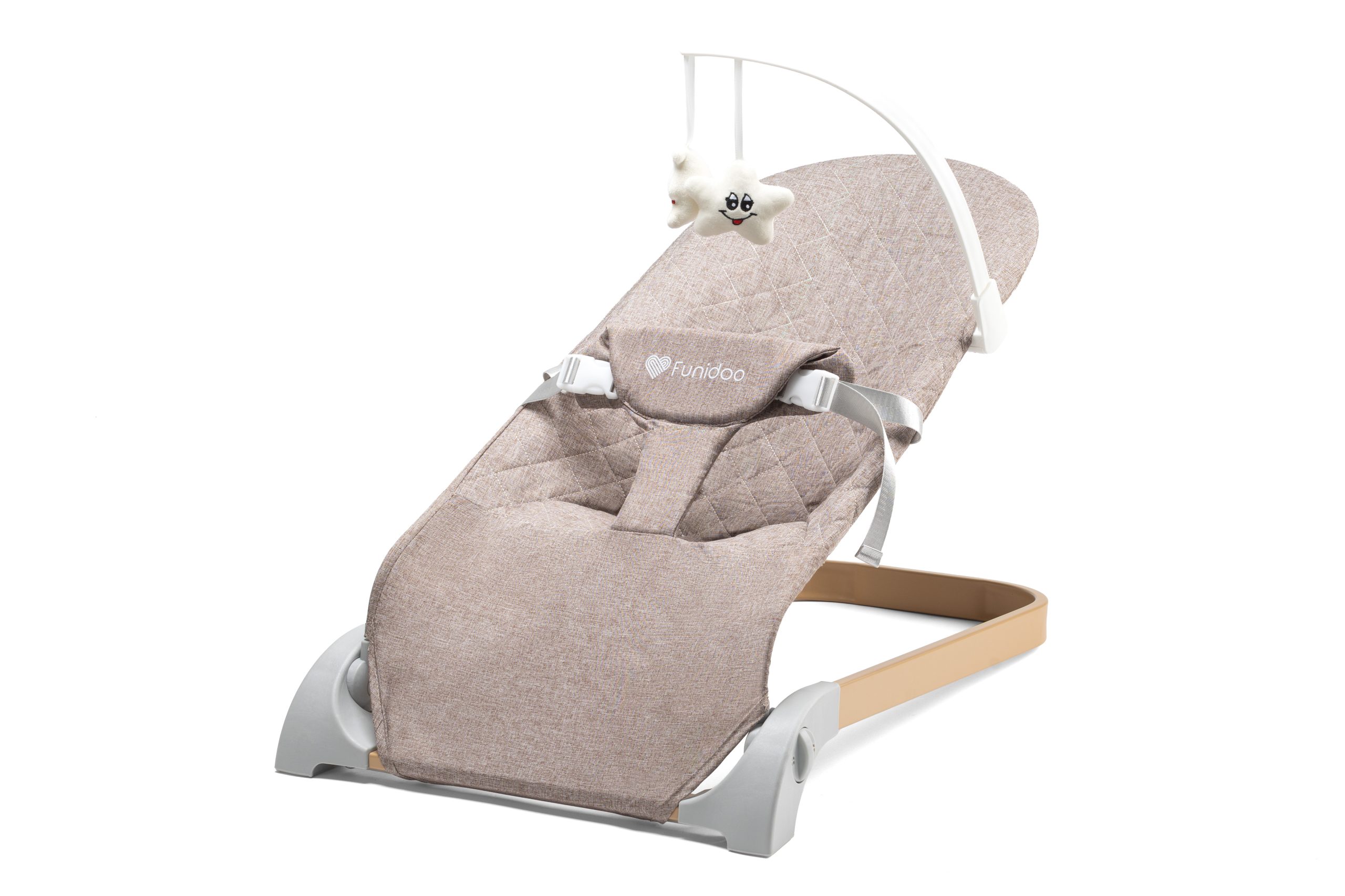 Leżaczek Bujaczek 2w1 FUNIDOO CAMINO kolor beżowy