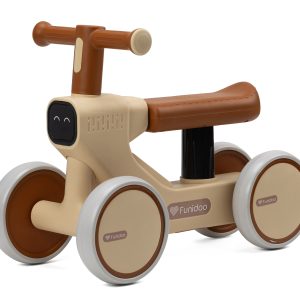 Jeździk rowerek biegowy FUNIDOO WHOOPEE z dźwiękiem i światłem kolor beżowy