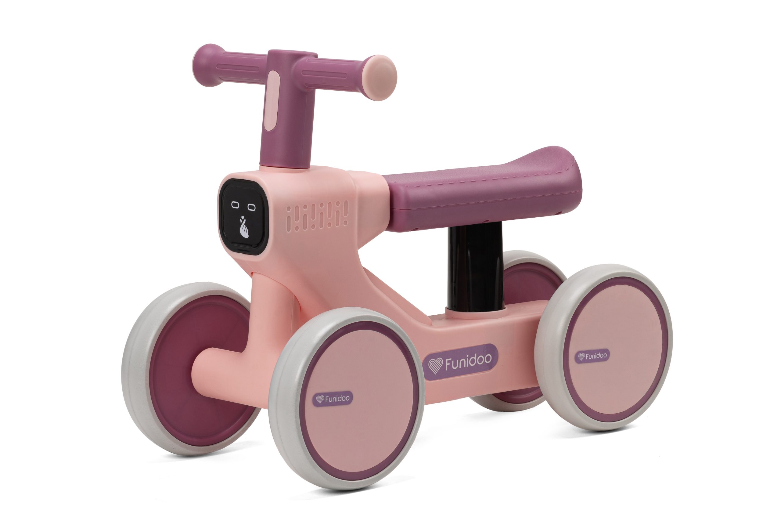 Jeździk rowerek biegowy FUNIDOO WHOOPEE z dźwiękiem i światłem kolor różowy
