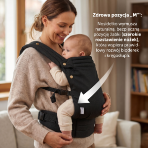 Nosidło ergonomiczne dla dziecka kolor czarny