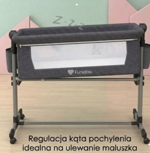 łóżeczko-dostawne-z-funkcją-bujania-z-odpinanym-bokiem-kolor-szary
