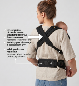 Nosidło ergonomiczne dla dziecka kolor czarny