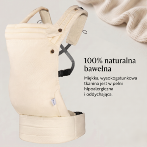 Nosidełko ergonomiczne dla dziecka kolor beżowy