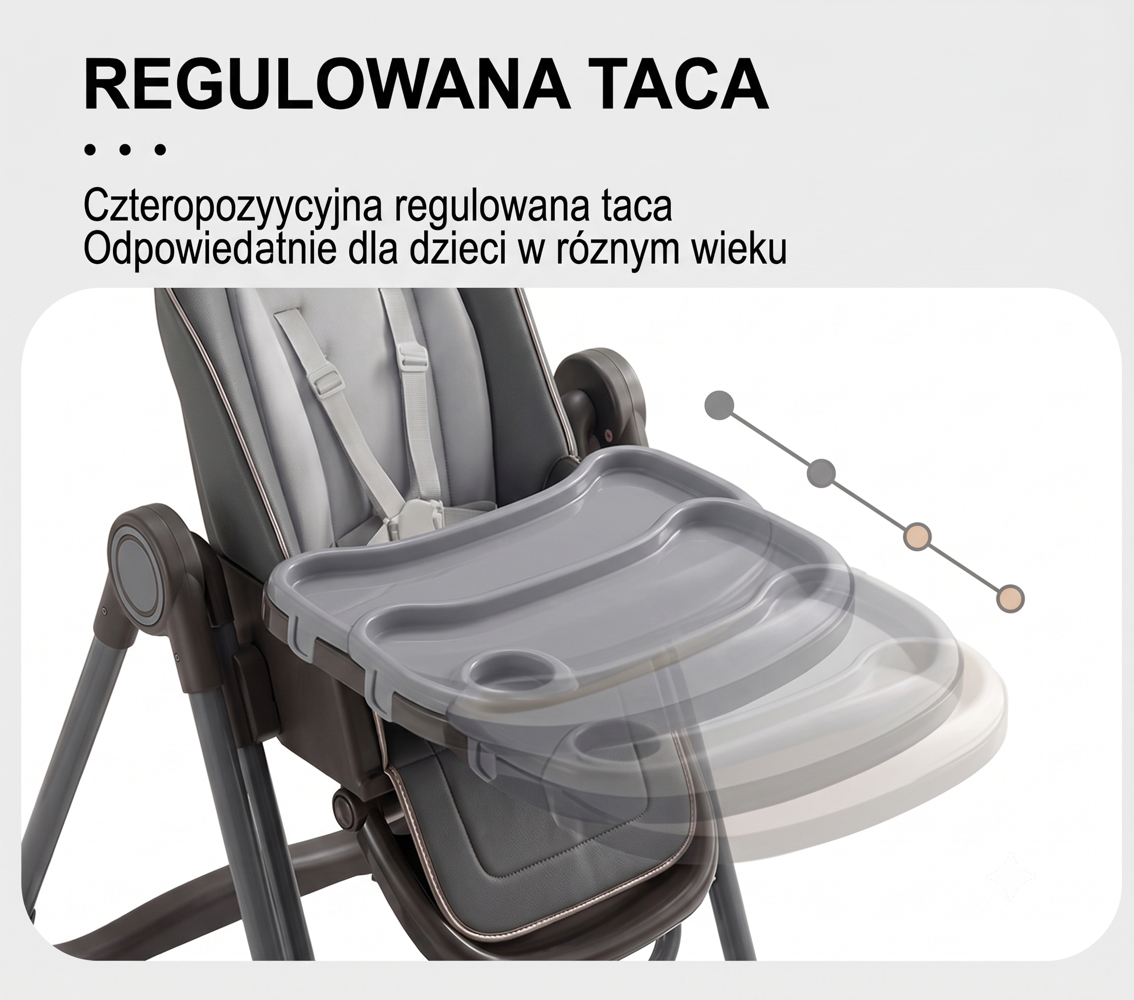 Krzesełko-do-karmienia-z-funkcją-bujania-regulowane-pasy-bezpieczeństwa